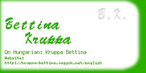 bettina kruppa business card